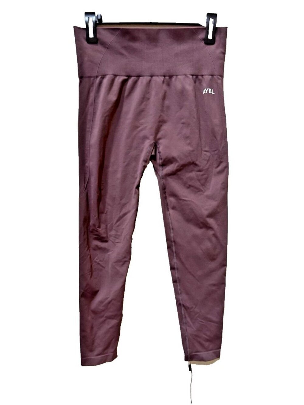 AYBL Chocolate Brown Ankle Leggings Women's Size L Seamless Scrunch High Rise
